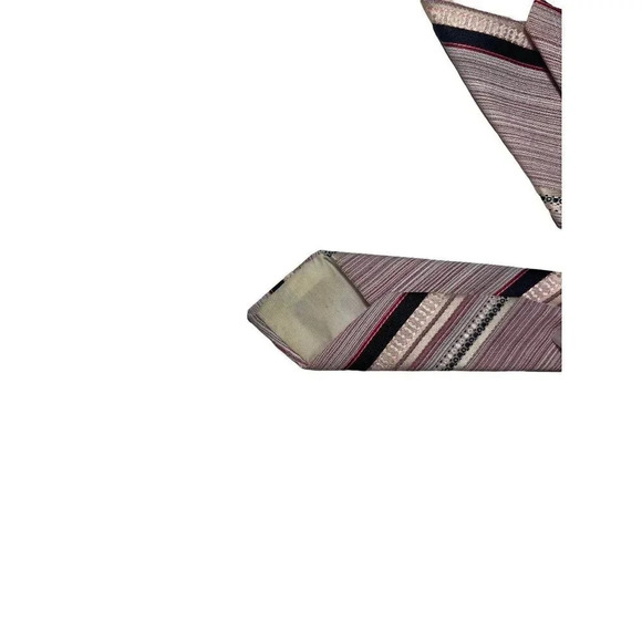 WEMLON by Wembley Vintage Tie 58.5" x 3.5" Pink Purple Black Stripes READ - Picture 5 of 12